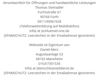 als spamschutz: impressum als grafik- und sounddateien.